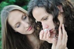 Friends - one teenage girl comforts another