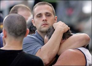 Comforting a friend - male