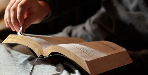 Person reading the Bible