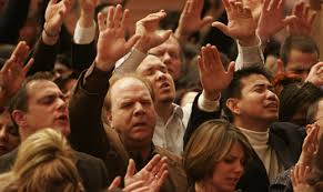 Christians worshipping