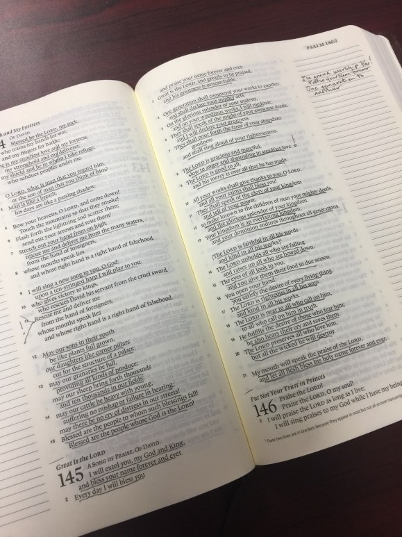 Psalm 145 Underlined