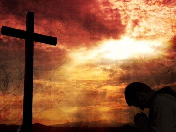 Kneeling at the cross